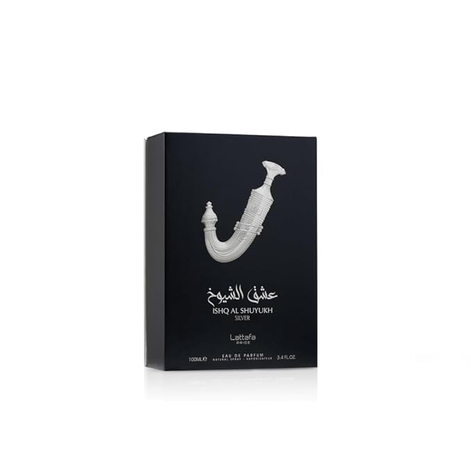 Lattafa Perfumes Ishq Al Shuyukh Silver for Unisex Eau de Parfum Spray, 3.4 Ounce