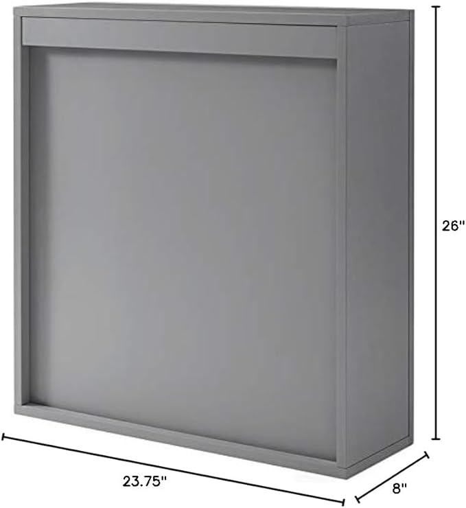 Crosley Furniture Tara Wall Mounted Bathroom Storage Medicine Cabinet with Shelves, Vintage Gray