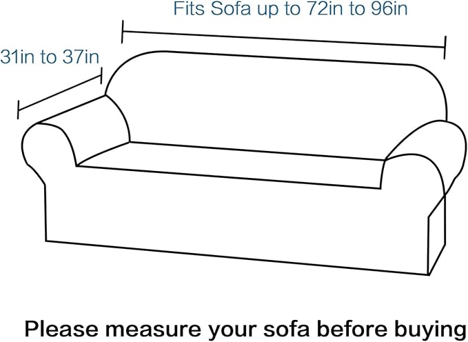 Velvet Stretch Sofa Slipcover 1-Piece Couch Sofa Cover Furniture Protector Soft with Elastic Bottom for Kids, Spandex Stretchy Fabric (Burgundy, Sofa)