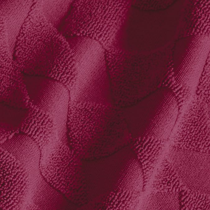 ZNSAYOTX 2026 Rectangle Ottoman Cover (L:57"-75") Super Stretch Soft Footrest Slipcover Form Fit, Universal Folding Foot Stool Covers with Non-Slip Elastic Band, Fashion Jacquard Texture, Wine Red