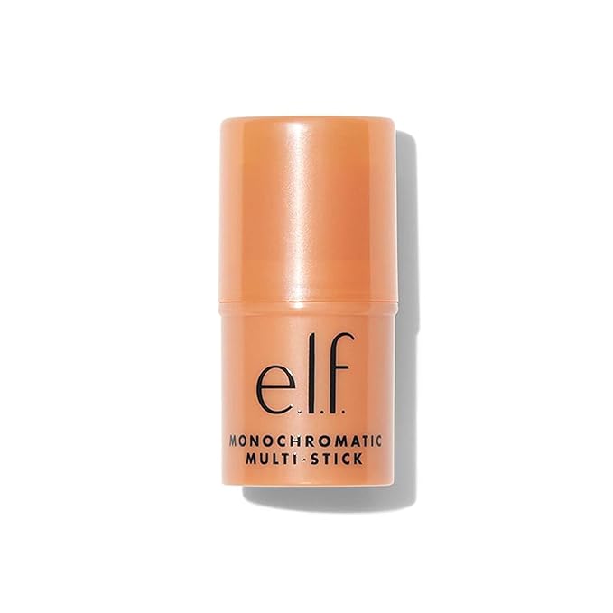 e.l.f. モノクロマティック マルチスティック、贅沢なクリーミーでブレンドしやすいカラー、目元、唇、頬に、グローイングマンゴー、0.17オンス
