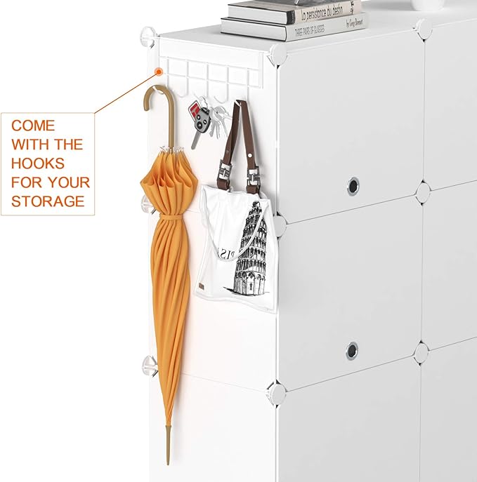 HOMIDEC Shoe Rack, 8 Tier Shoe Storage Cabinet 32 Pair Plastic Shoe Shelves Organizer for Closet Hallway Bedroom Entryway