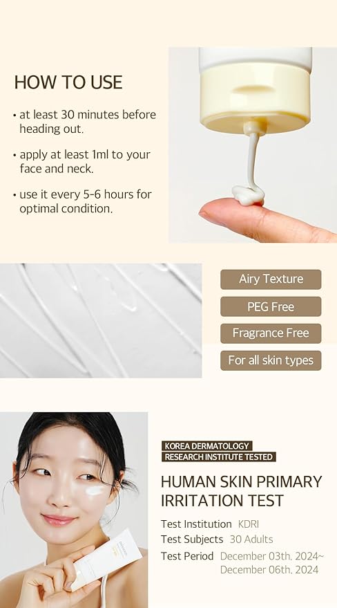 mixsoon Bean Sunscreen-Lightweight Airy Texture SPF 50 Korean Sunscreen for Face, No White Cast, Non-Sticky Stocking Stuffers 50ml / 1.69 fl.oz. Korean Glass Skin Care