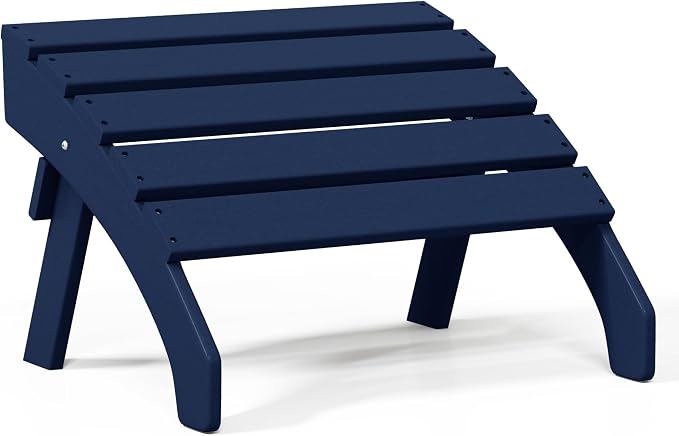 Costaelm Adirondack Chair Footrest, Patio Footstool, Ottoman Outdoor Foot Rest for Patio Waterproof, Adirondack Ottoman Patio Footstool, Navy Blue