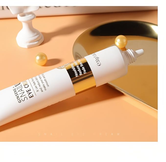 Dark Circles & Puffiness Eye Cream - Snail Mucin & Red Ginseng Formula for Under Eye Bags, Fine Lines, Intense Moisturizing & Brightening Korean Eye Treatment, 30g