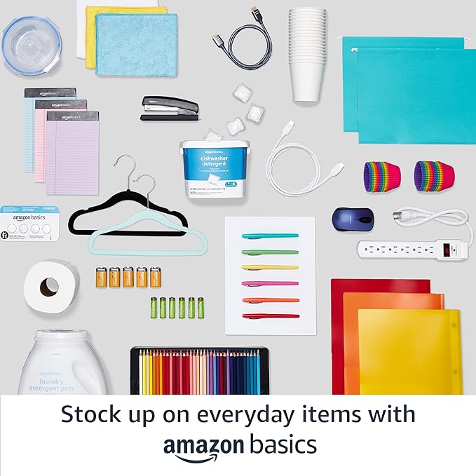 Amazon Basics 3-Shelf Adjustable Heavy Duty Steel Wire Shelving Rack with Chrome Finish, No-Tool Assembly, 250 lbs per Shelf, 23.2" L x 13.4" W x 30" H