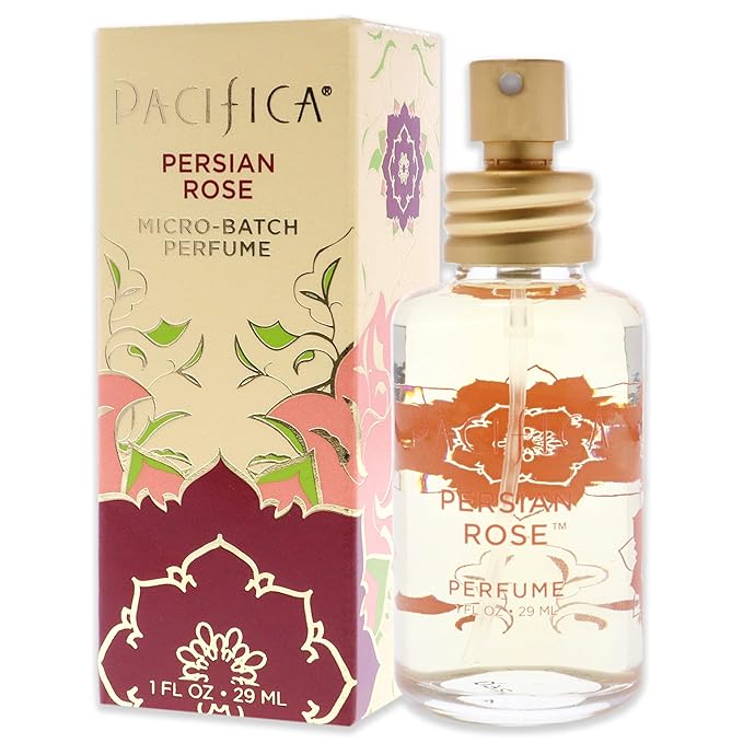 Pacifica Beauty ペルシアンローズ クリーンフレグランス スプレーパフューム、天然&エッセンシャルオイル配合、フレッシュローズの香り、ヴィーガン+クルエルティフリー、フタル酸エステル不使用、パラベンフリー、ギフトに最適、29ml(1fl.oz)