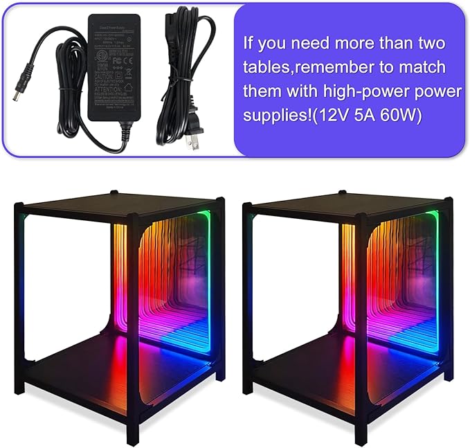 FUSLITE Storage Cabinet with LED Infinity Mirror Light, RGBW Display Cabinet with Adjustable Color Temp for Bedroom Gaming Room Decor (One Cabinet)