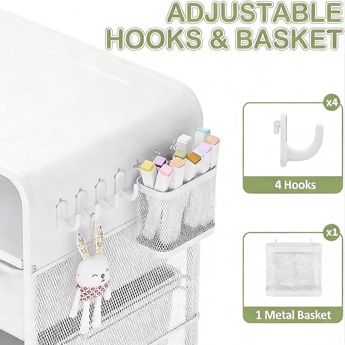 SYKIARIOL Kids Nightstand,White Night Stand,White Side Table,Bedside Table,Cute End Table with Storage Drawer for Girls boy