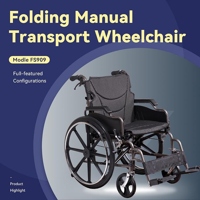 Lightweight Foldable Manual Wheelchair for Adults with 20" Seat & 275 lbs Capacity - Front/Rear Locking Brakes, 24" Quick-Release PU Wheels, Removable Footrest (Nano Gray)