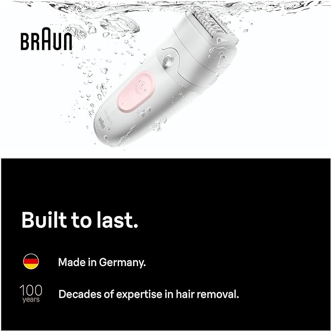 Braun Epilator Silk-épil 5, Hair Removal Device, Women Shaver & Trimmer, Wet and Dry, Includes Skin Contact Cap, SE5-011, Grey