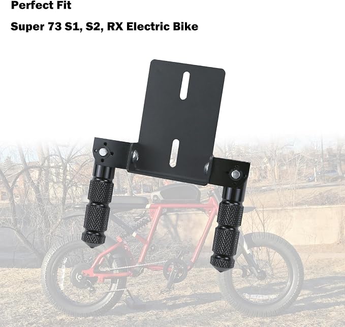 Foldable Front Foot Pegs for Super 73, Non-Slip Pedals Compatible with Super 73 S1, S2, RX Electric Bike, Anti-Slip Replacement Footrests