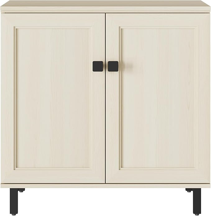 FENSULN Multifunctional Buffet Sideboard Cabinet Farmhouse Modern Storage Cabinet with Adjustable Shelves for Kitchen, Coffee Bar, Living Room, Beige
