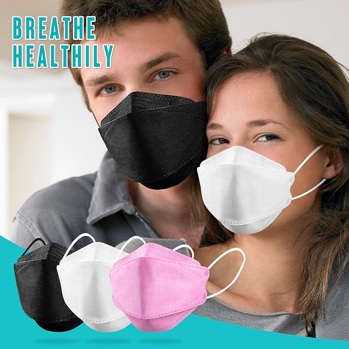 50/100 Pack KF94 Face_Covers, Color mask,Black Mask,4-Layer mask Independent packaging,outdoor Daily Use