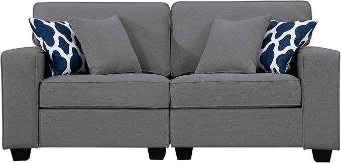 Legend Vansen Oversized Modular Sectional Sofa,U/L‑Shaped Reversible Couch with Ottoman,Deep Seat Plush Polyester Sofa for Living Room,5‑Seater,Dark Grey