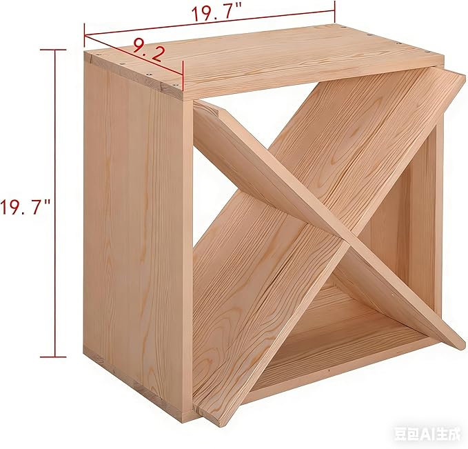 JAXPETY 96 Bottle Wine Rack Countertop Wine Storage Cube Freestanding Wine Holder Wood Storage Shelf for Home Kitchen Bar