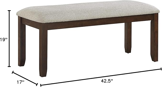 Lexicon Willow Dining Bench, Dark Cherry
