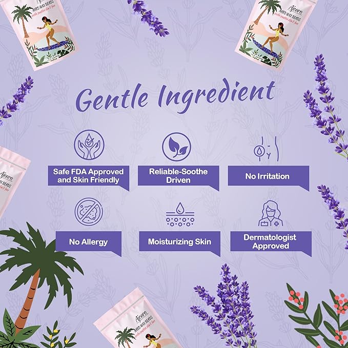 Ajoura 1lb Hard Lavender Wax Beads for Full Body Hair Removal - Brazilian, Bikini, Face, Eyebrows, Underarms, Arms, Chest, Back, Legs (Refill for Wax Warmer Kit, Purple)