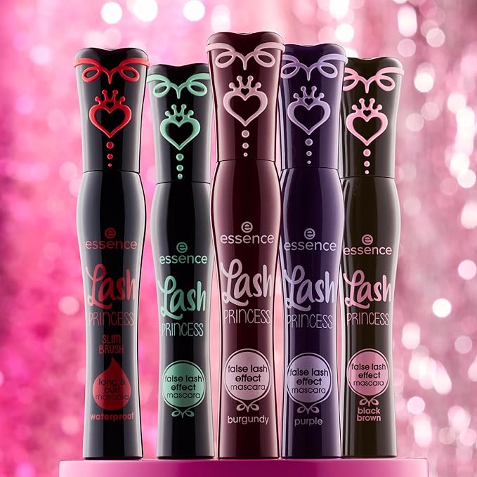 essence | ラッシュ プリンセス 偽まつげ効果 マスカラ バーガンディ | ボリューム&ロングマスカラ 円錐形ファイバーブラシ | ヴィーガン&クルエルティフリー