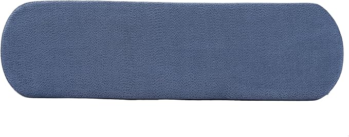 Christopher Knight Home Arden Minimalist Style Rectangular Loop Yarn Fabric Ottoman Bench, Rubberwood Frame, Entryway Bench, Living Room Sofa Extra Seat, End of Bed Footstool, Blue+Brown