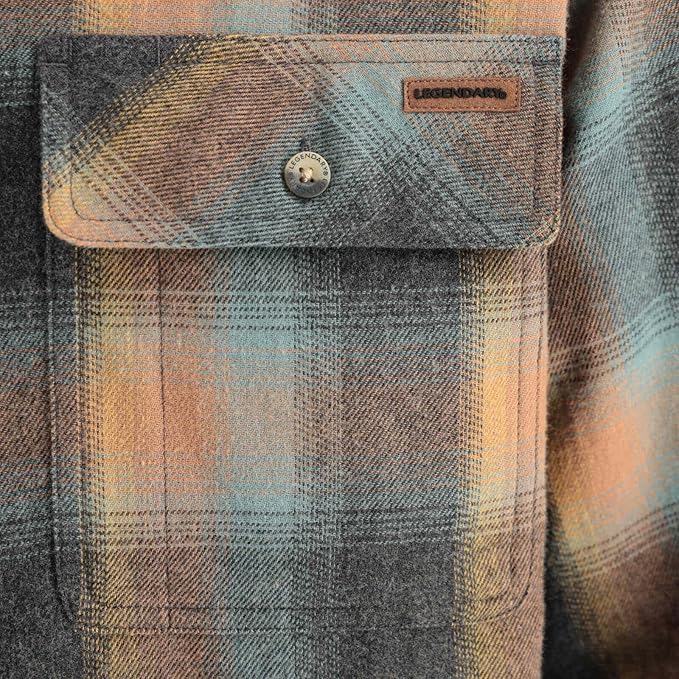 Legendary Whitetails Mens Long Sleeve Button Down 100% Cotton Flannel Shirt