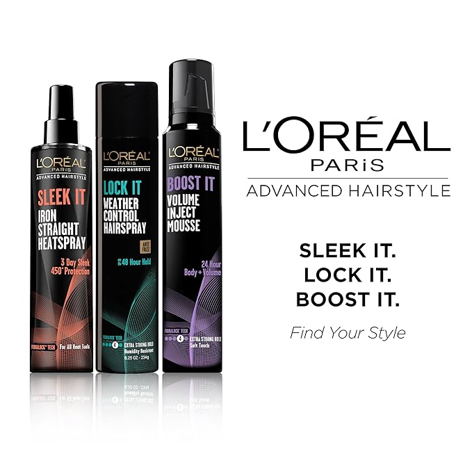 L'Oreal Paris Hair Care Advanced Hairstyle Boost It Volume Inject Mousse, 8.3 Ounce