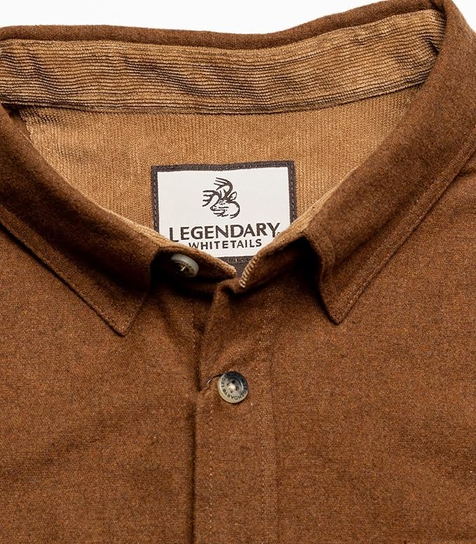Legendary Whitetails Mens Long Sleeve Button Down 100% Cotton Flannel Shirt