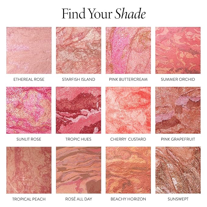 LAURA GELLER NEW YORK Baked Blush-n-Brighten Marbleized Blush for Cheeks - Summer Orchid - Natural Finish - Buildable Color