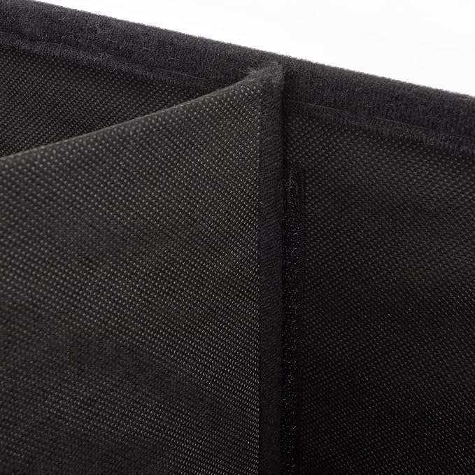Storage Ottoman - 30-Inch Folding Faux Leather Footrest, Linen Chest, or Bench with Removable Bin for Living Room or Bedroom by Home-Complete (Black)