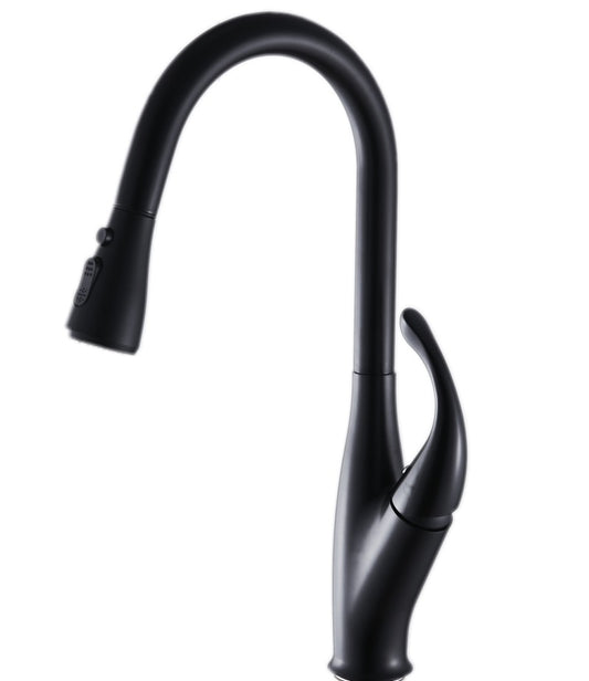 Black Pull-Down Kitchen Faucet for Sink (Cross-Border)