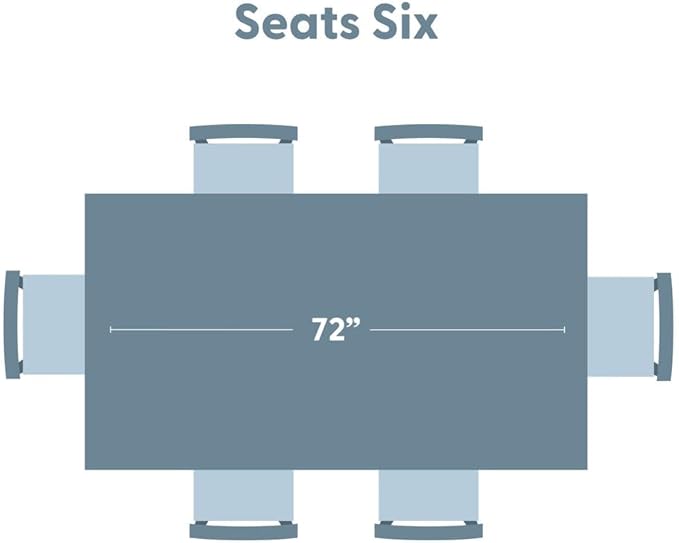 Plank+Beam 72 Inch Farmhouse Dining Table,Solid Wood Rustic Kitchen Table, for Dining Room, Home Office, Living Room Furniture, Easy Assembly, Blonde Wirebrush