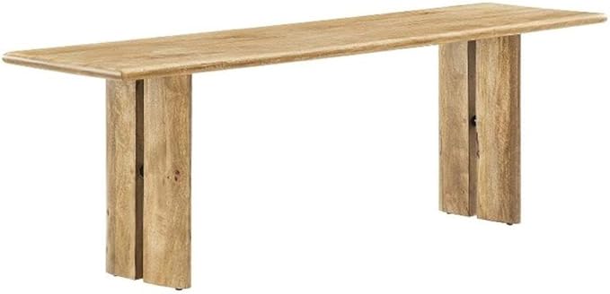Modway EEI-6344-OAK Amistad 58" Wood Bench, Oak