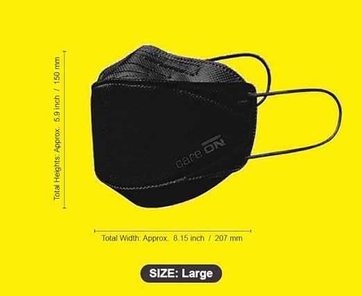 [30 Pack] [LARGE] Authentic KOREA Certified 4-Layers Face Safety Premium KF94 Mask [BLACK] for Adult & High Teens [Made in KOREA]