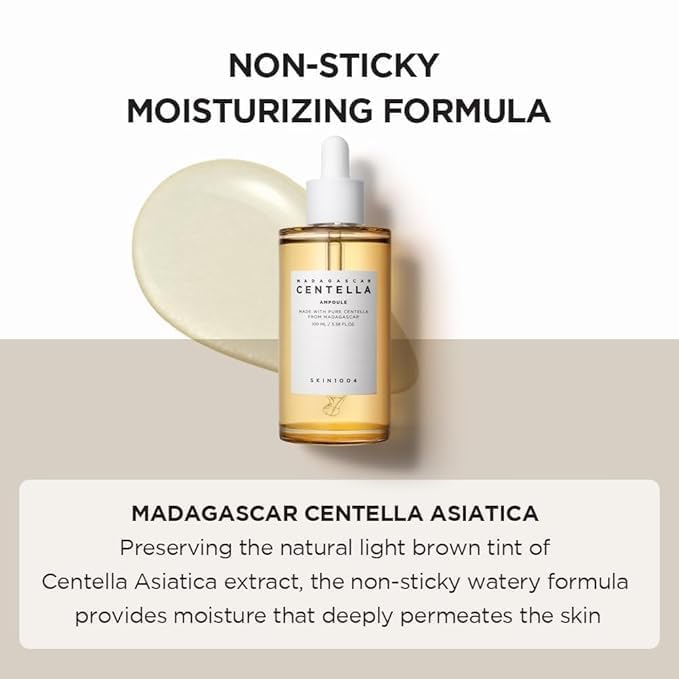 SKIN1004 Madagascar Centella Ampoule 1.01 fl.oz, 30ml, Korean Face Serum with Centella Asiatica for Hydrating and Moisturizing Care, Soothing Facial Serum for Skin Balance and Glow, Korean Skin Care