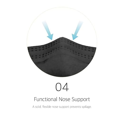 [10 Pack] [LARGE] Authentic KOREA Certified 4-Layers Face Safety Premium KF94 Mask [BLACK] for Adult & High Teens [Made in KOREA]