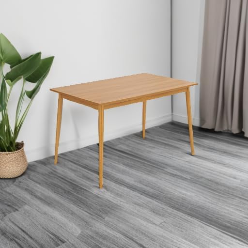 Panana Modern Dining Table 47 Inch Kitchen Table with Solid Wood Leg Oak Finish Dinner Table Dining Room Home Furniture Natural
