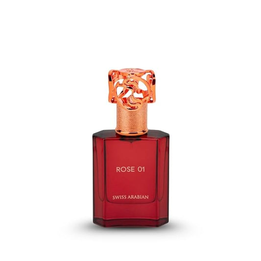 Swiss Arabian Rose 01 - ドバイの高級フレグランス - 長時間持続、やみつきになる香りのEDPスプレー - 魅惑的なシグネチャーアロマ - 50ml