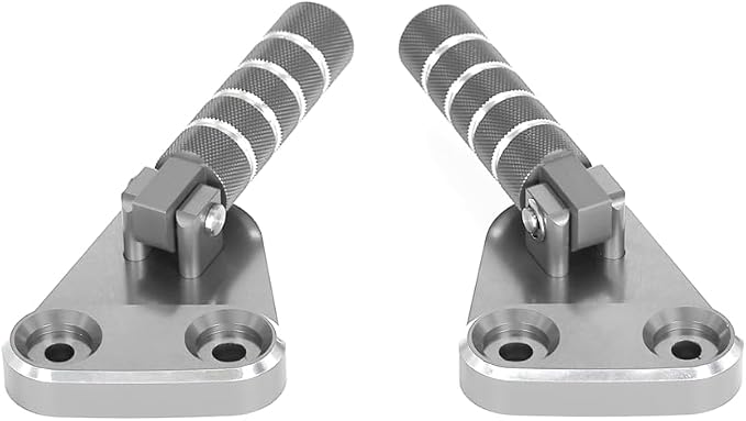 SUPER CUB C125 CNC Rear Folding Step Passenger Footrest Pedal Pegs Compatible with Super Cub 125 JA48 JA58 2018-2024 (Titanium)