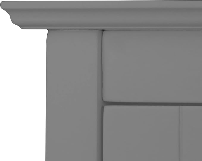 Teamson Home Connor Removable Wall Cabinet with 2 Glass Doors and 2 Adjustable Shelves, Gray