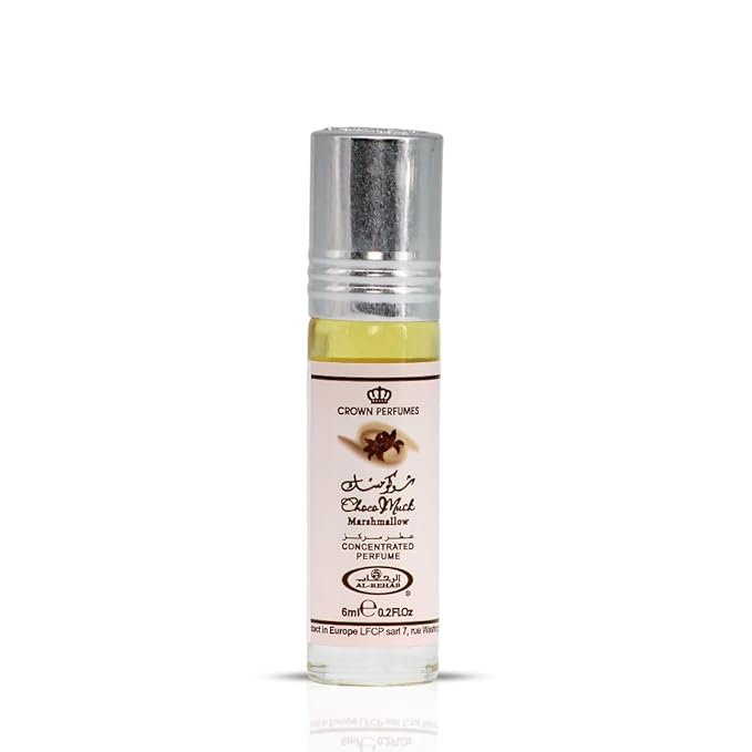 Al-Rehab Choco Musk Marshmallow Perfume Oil Roll-On - 6ml (0.2 oz) | Gourmand Fragrance with Strawberry, Marshmallow & Cocoa | Sweet, Fluffy & Addictive | Arabian Dessert Scent (Pack of 3)