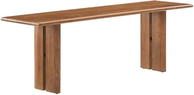 Modway EEI-6344-WAL Amistad 58" Wood Bench, Walnut