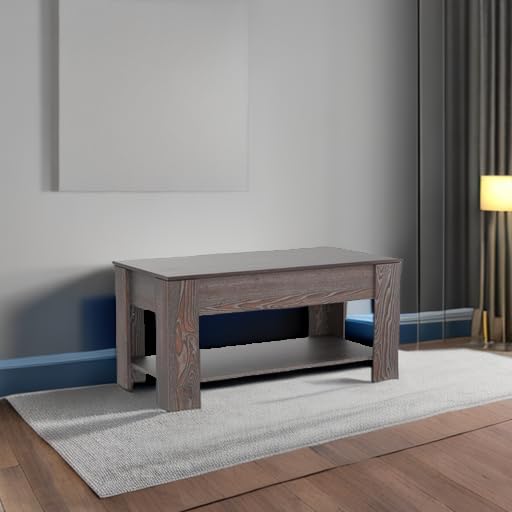 FDW 39 inch Lift Top Coffee Table with Hidden Storage Compartment & Lower Shelf,Coffee Table with Lift Top for Living Room,Home Small Space,Espresso