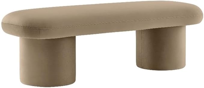 Modway Orla Performance Velvet Upholstered Bench in Taupe