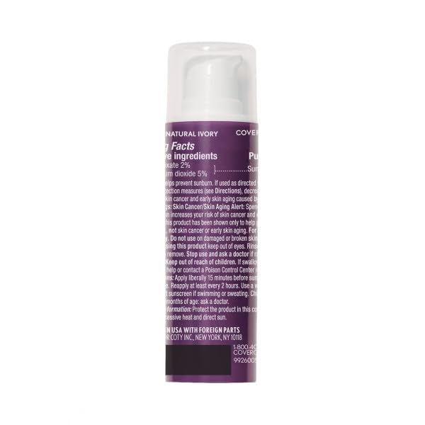 COVERGIRL Advanced Radiance Age Defying Foundation Makeup Natural Ivory, 1 oz (packaging may vary)