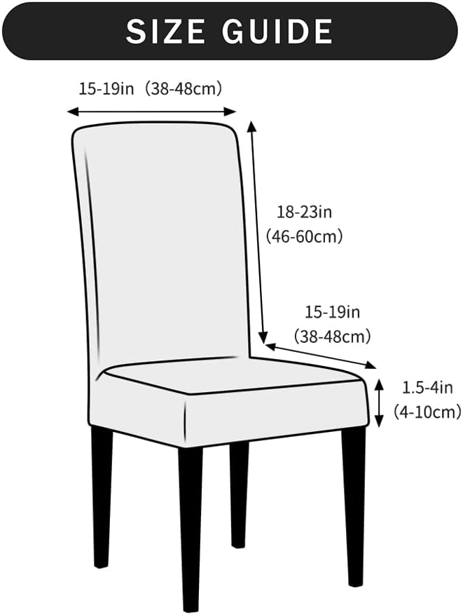 FORCHEER Dining Room Chair Covers Set of 4 with 1 PC Bench Cover Stretch Washable Printed Chair Slipcover for Parsons Removable Chair Protector （Printed Color 9）