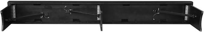 Flash Furniture Hercules Commercial Farmhouse Folding Bench, Antique Solid Pine Entryway Bench, Foldable Locking Legs, 8' x 12", Black Wash