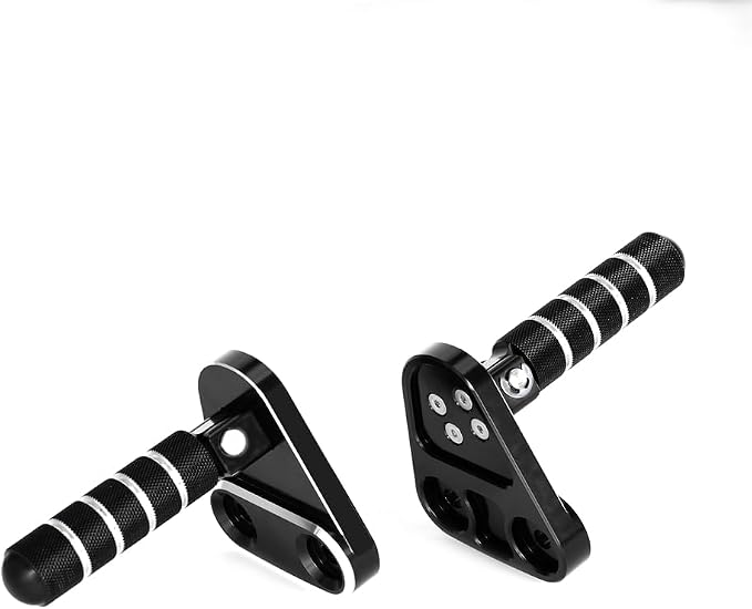 SUPER CUB C125 CNC Rear Folding Step Passenger Footrest Pedal Pegs Compatible with Super Cub 125 JA48 JA58 2018-2024 (Black)