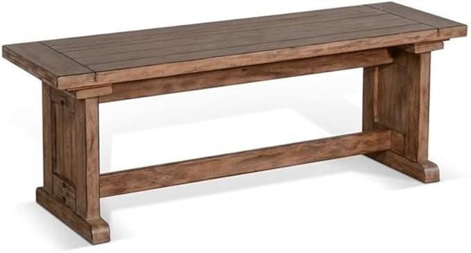 Pemberly Row 75" x 56" Farmhouse Wood Breakfast Nook Set with Table, Lift Seats, Hidden Storage, Reversible Benches, for Small Spaces, in Buckskin/Taupe Brown Finish