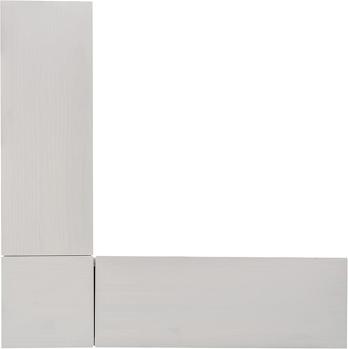 Linon Harris White Solid Pine Backless Nook with Interior Storage
