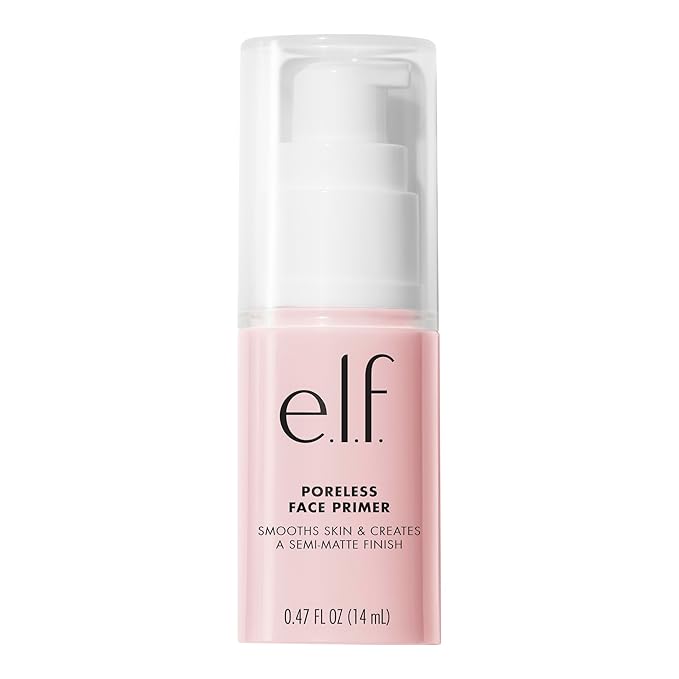 e.l.f. ポアレス フェイスプライマー、肌をなめらかにするマットメイクアップベース、毛穴・小じわを目立たなくする、ティーツリーとビタミンA・E配合の長時間持続ファンデーションプライマー、ヴィーガン＆クルーエルティフリー